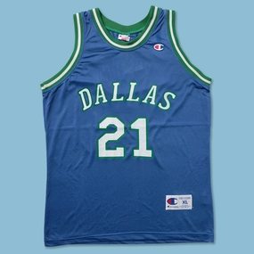 Vintage Champion Dallas Mavericks Kidd Jersey Large Lightweight Lining