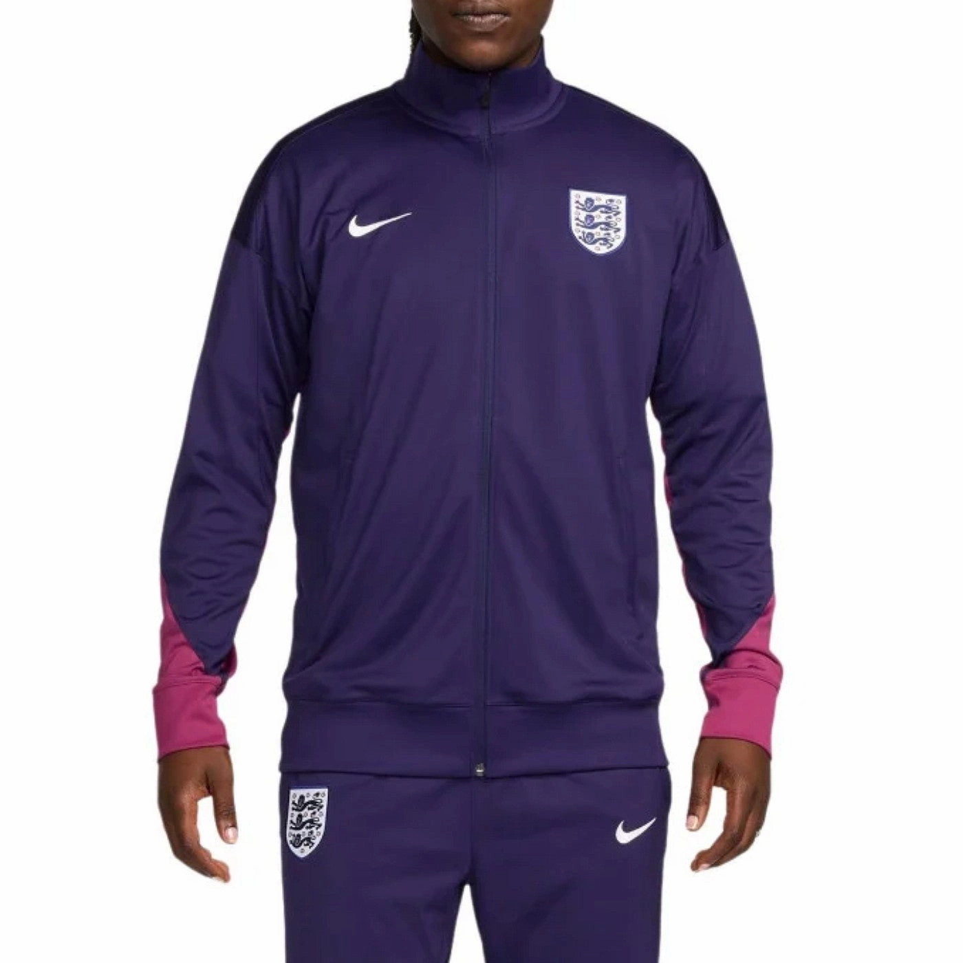 Ventilated Panels Adjustable England training presentation Soccer tracksuit 2024/25 dark purple - Nike
