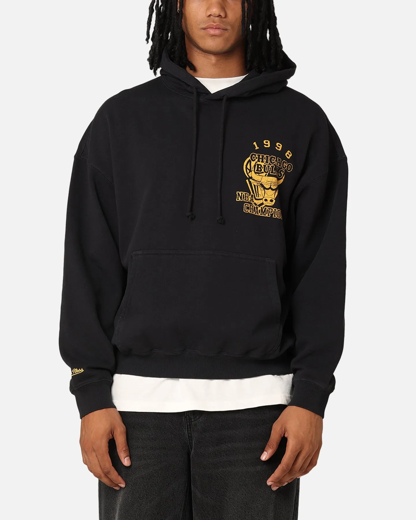 Mitchell & Ness Chicago Bulls Rings Hoodie Faded Black Category
