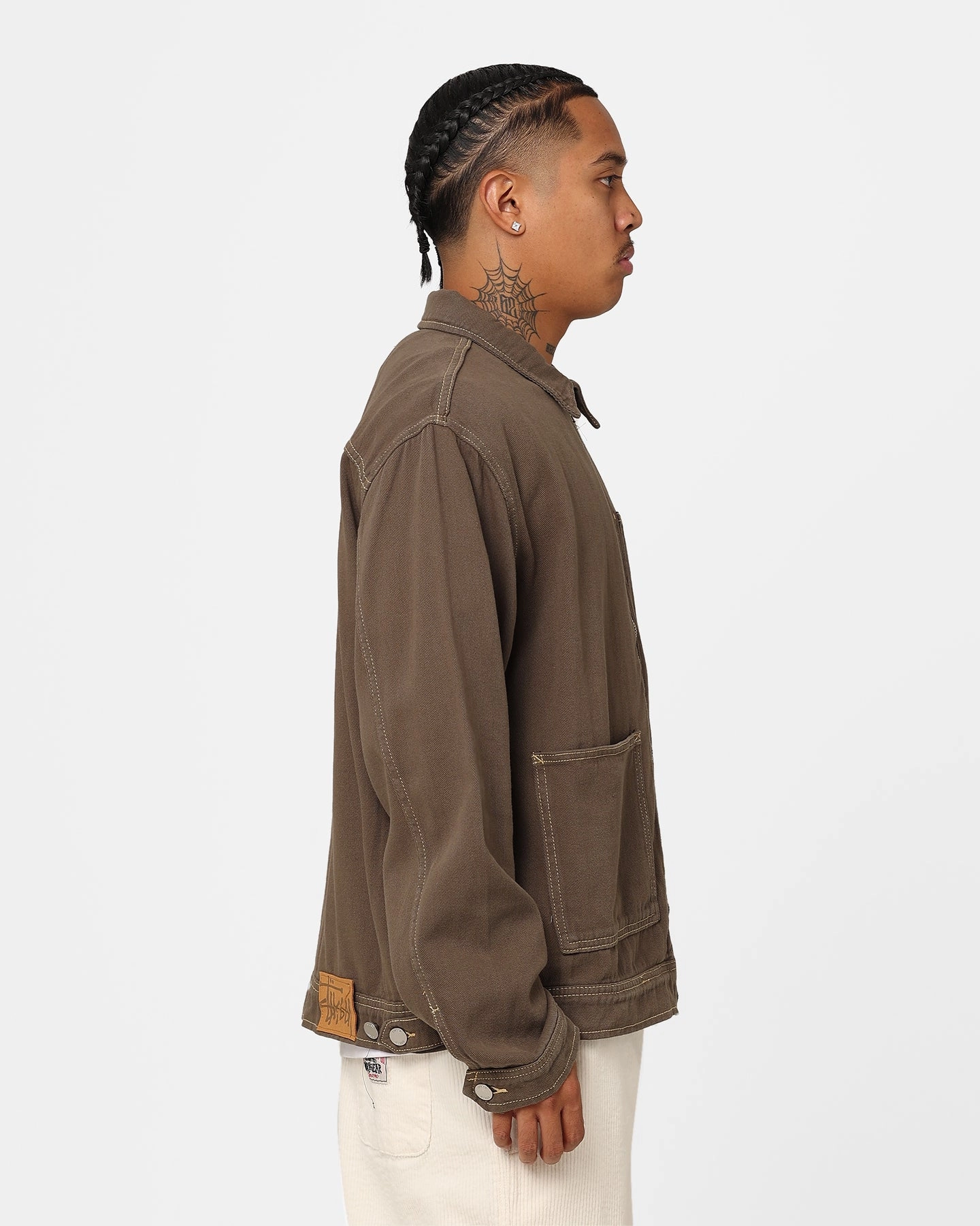 Stussy Twill Work Jacket Olive Custom - made