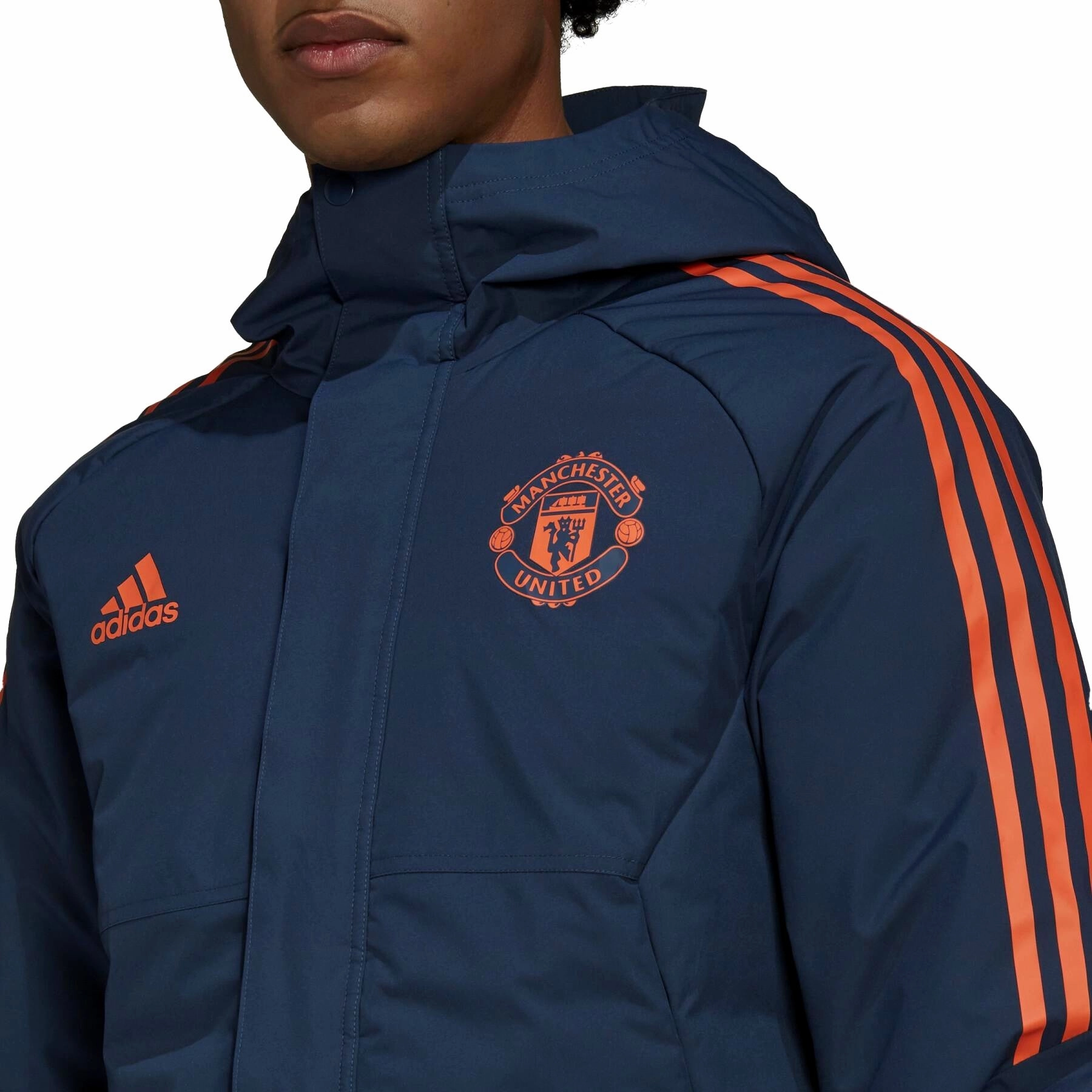 Manchester United bench parka training jacket 2022/23 blue - Adidas Volleyball Layered Compression Zones