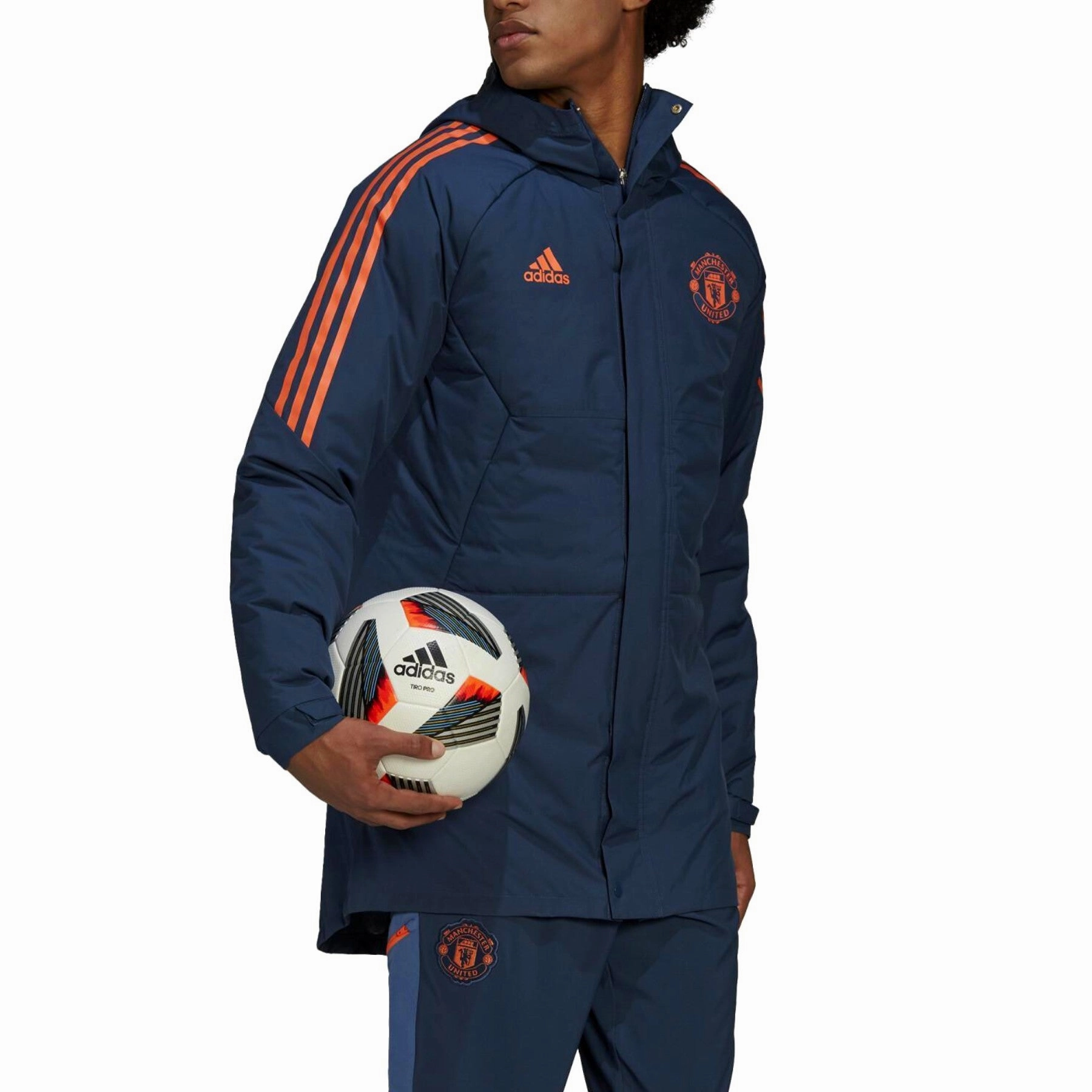 Manchester United bench parka training jacket 2022/23 blue - Adidas Personalized loop venue