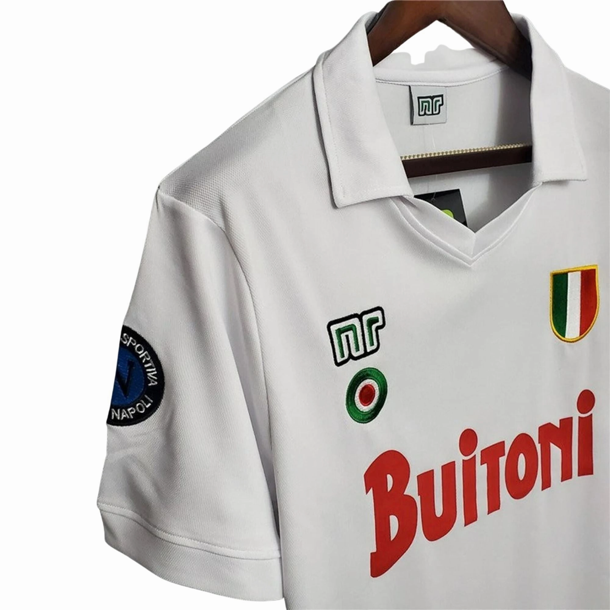 1987/88 Napoli Away Jersey Airflow Channel System Weightless Layering Material