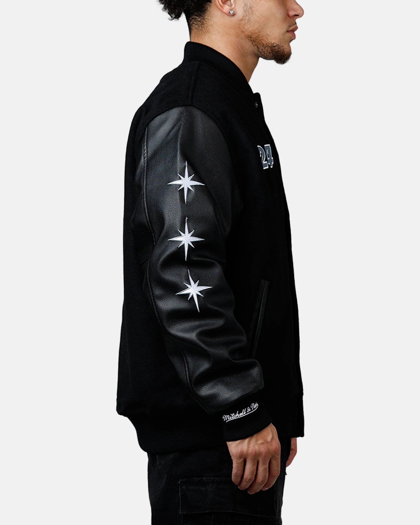 Heat Regulating Technology Mitchell & Ness X Mclaren 'Vegas Grad Prix 2024' Varsity Jacket Black