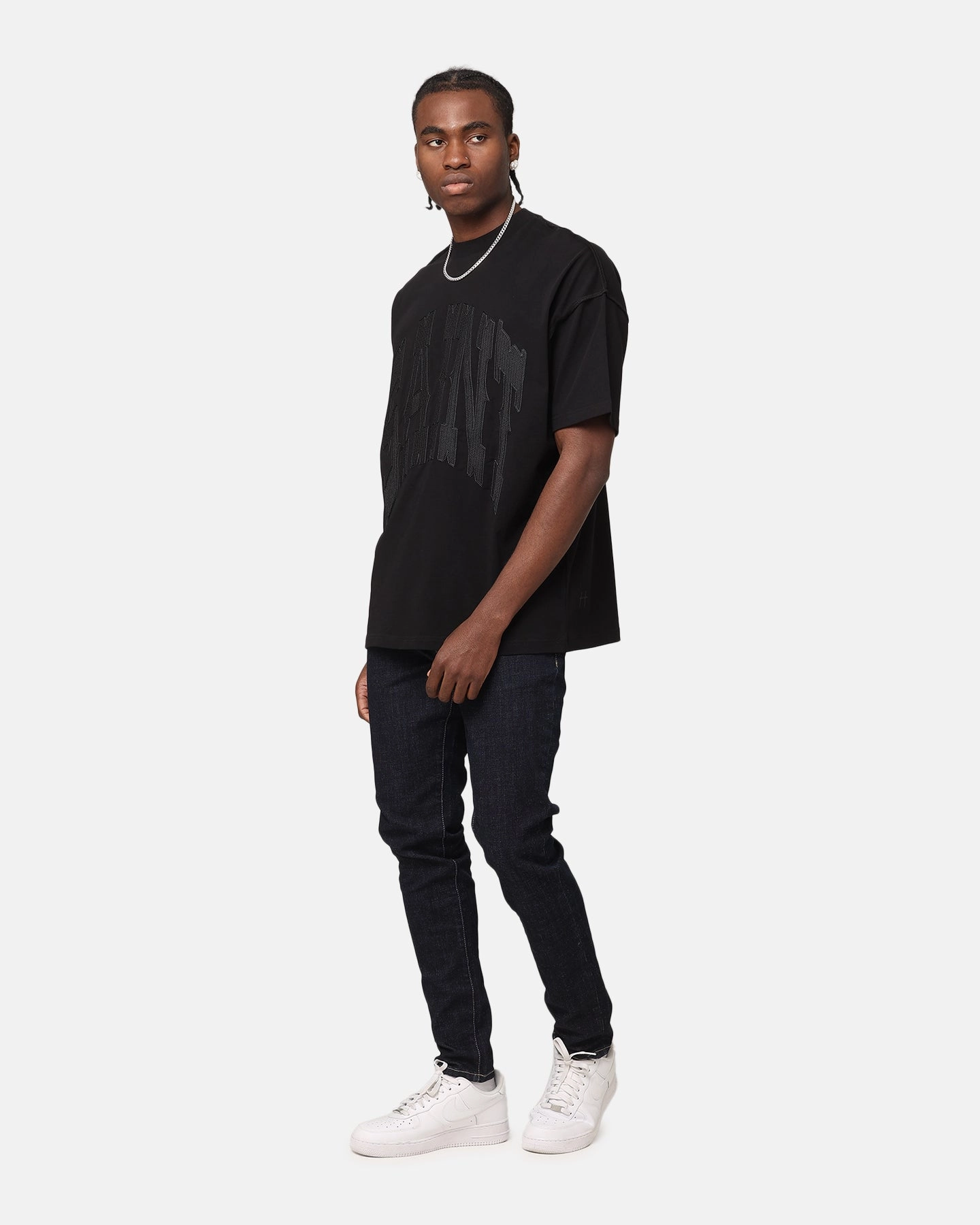 Loose Outdoor Adventure Work Meeting Saint Morta Tapered Denim Jeans Raw Indigo