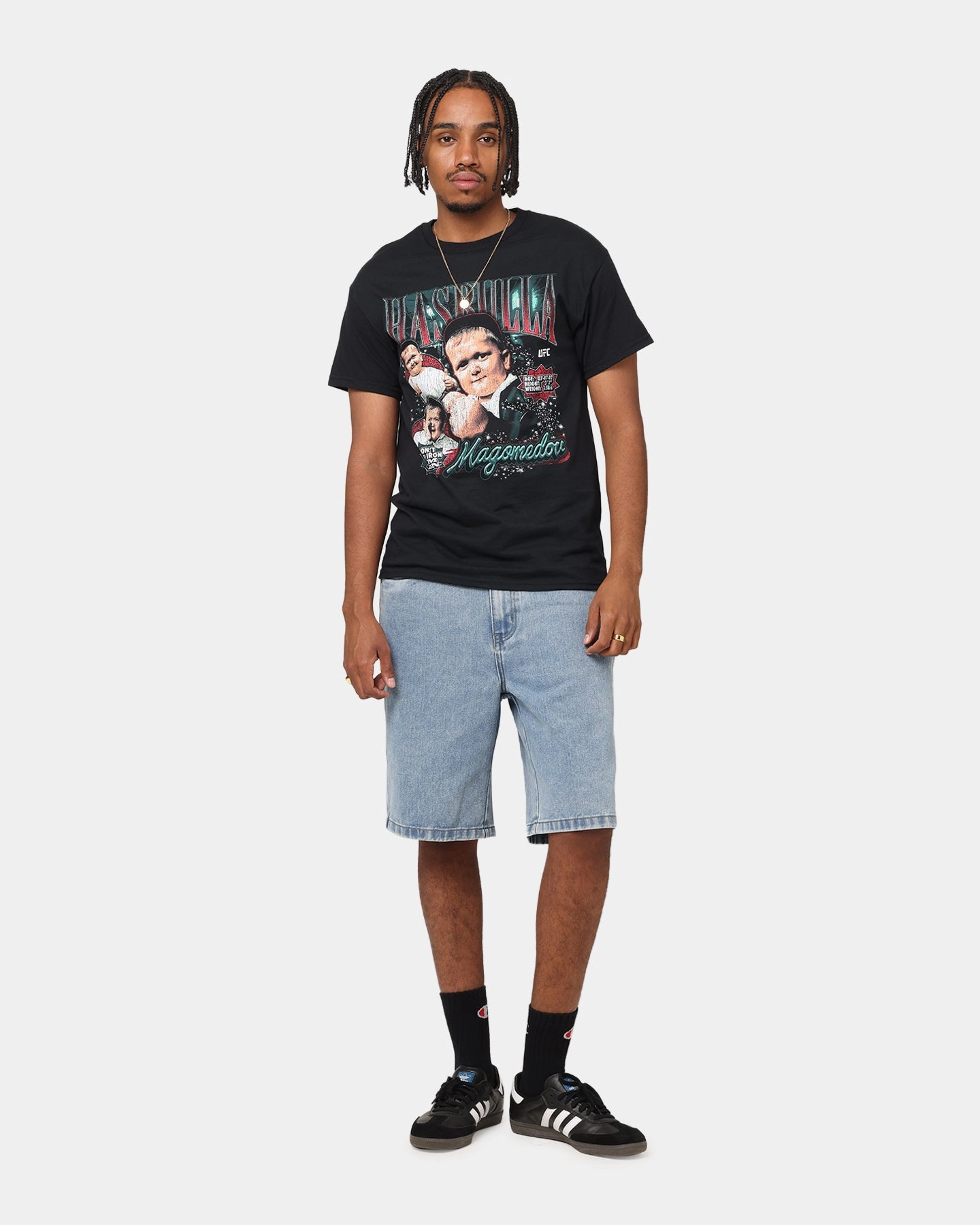 Sustainable UFC By Goat Crew Hasbulla Vintage T-Shirt Black