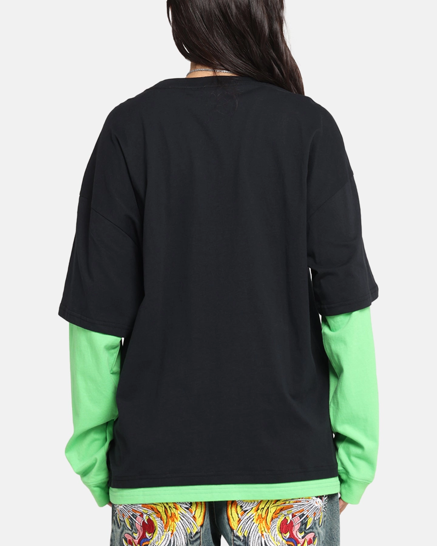 Avril Lavigne Avril Layered Long Sleeve T-Shirt Black Wash Light Design adults'