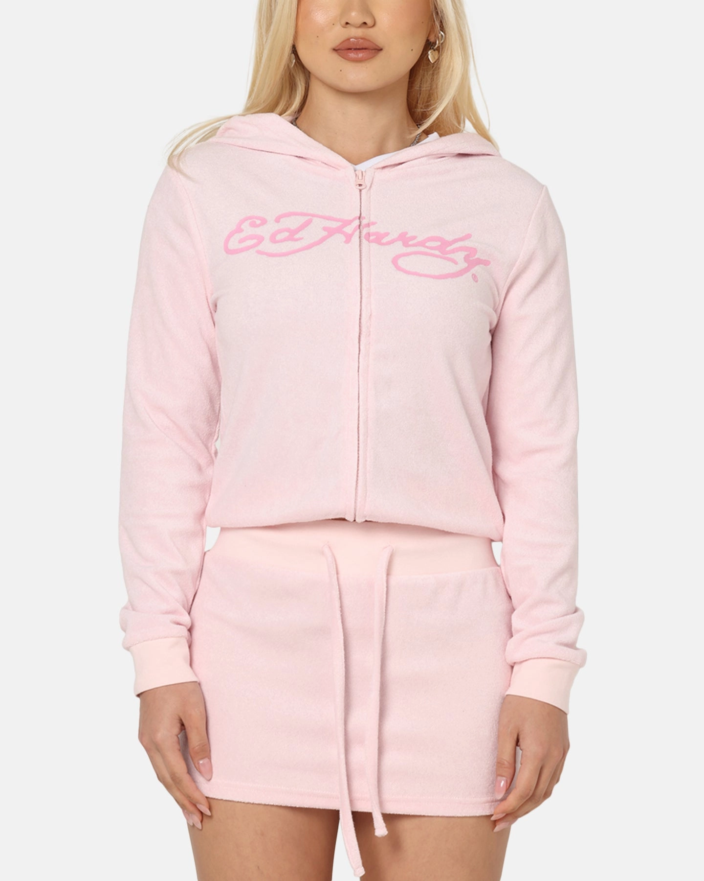 Street Ease Ed Hardy Women's Lounge Hoodie Pink