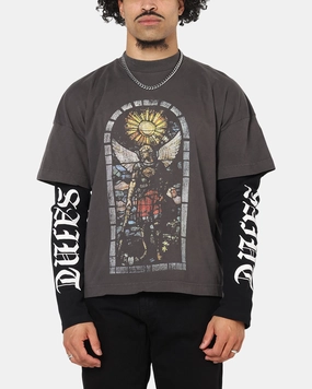 Saint Morta Kingdomcome Long Sleeve T-Shirt Washed Charcoal Cozy Comfort