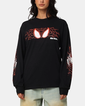 Goat Crew Marvel Spider-Man Y2K Miles Long Sleeve T-Shirt Black Cozy Touch
