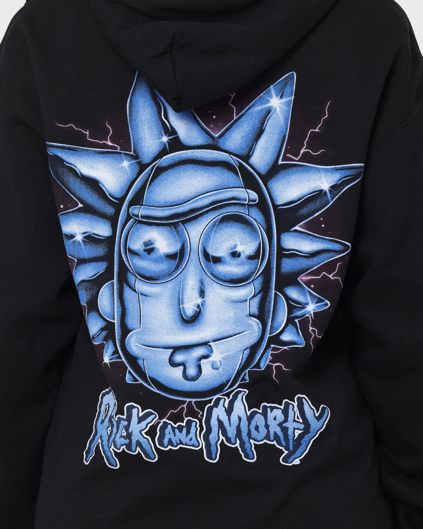 Comfy Top Goat Crew X Rick And Morty Chrome Heads Hoodie Black