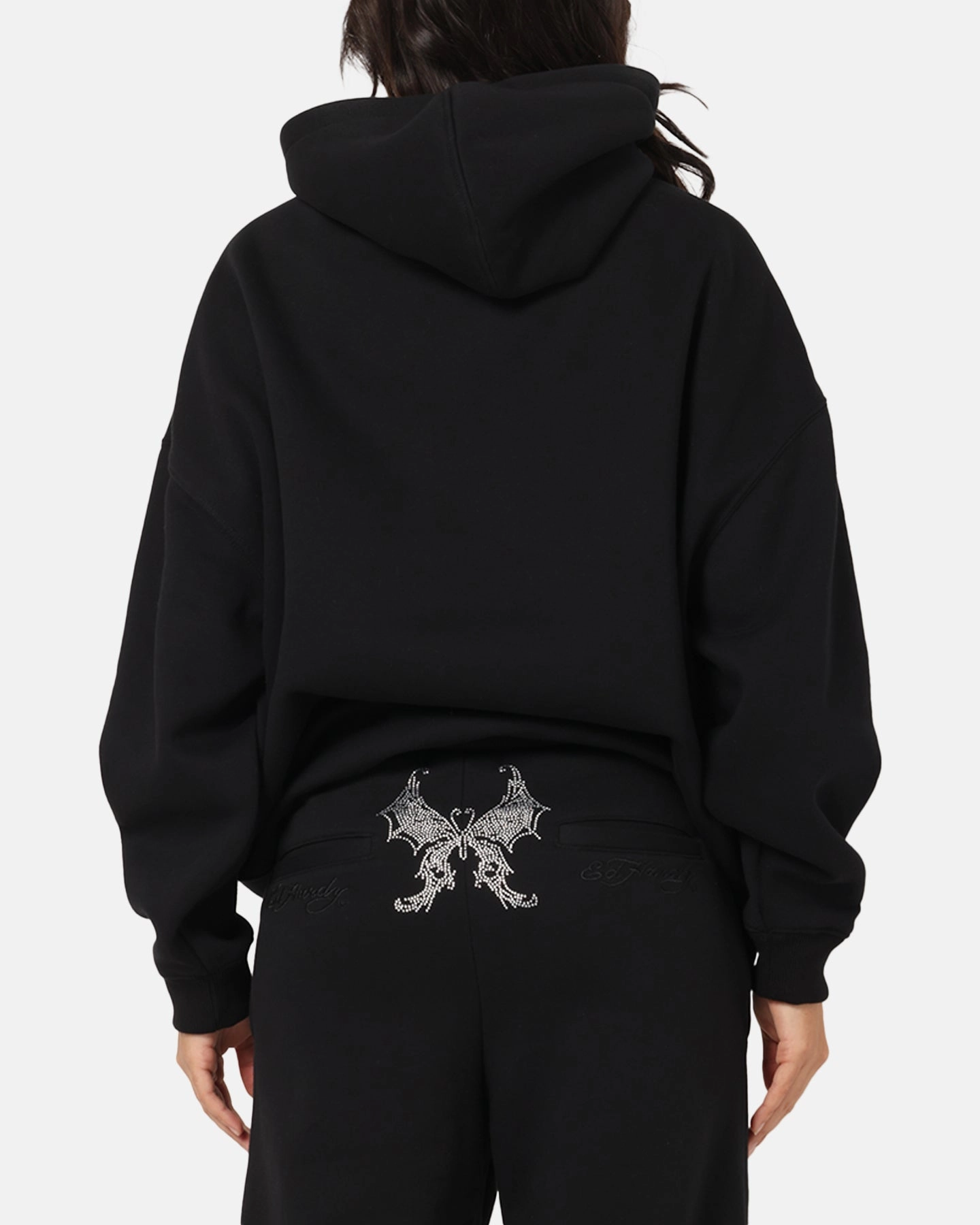 Ed Hardy Tiger Wrath Hoodie Black Designer Look