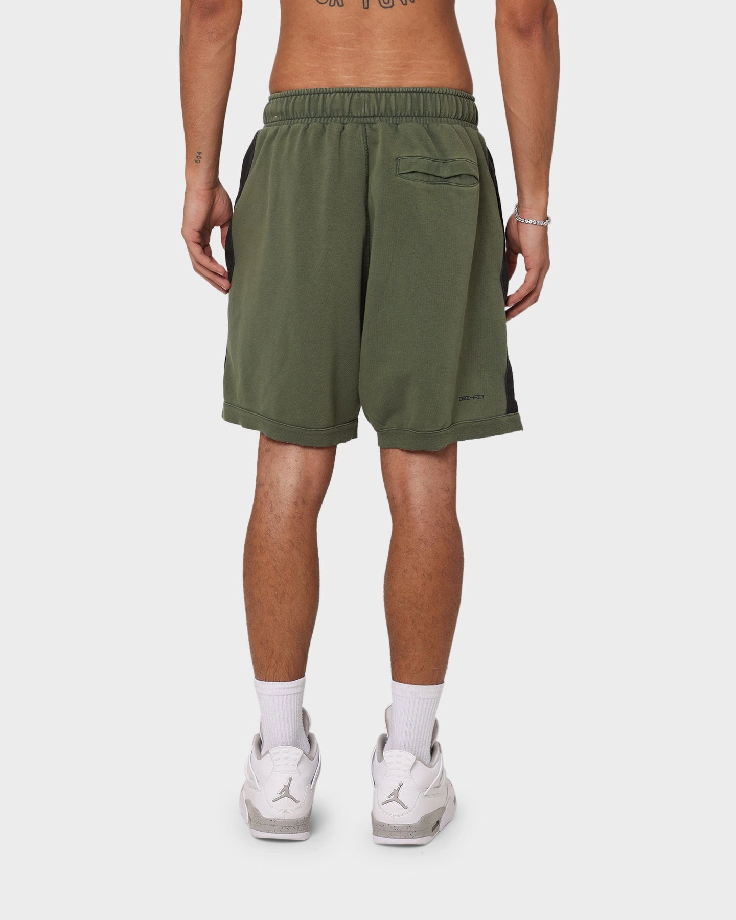 Jordan Zion Dri-FIT Fleece Shorts Carbon Green/Black Comfortable Wear Adjustable Waist