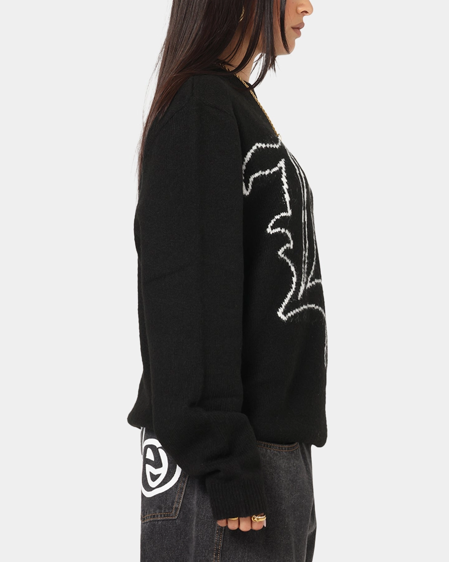 Hypoallergenic Lining X-LARGE LA Knit Sweater Black