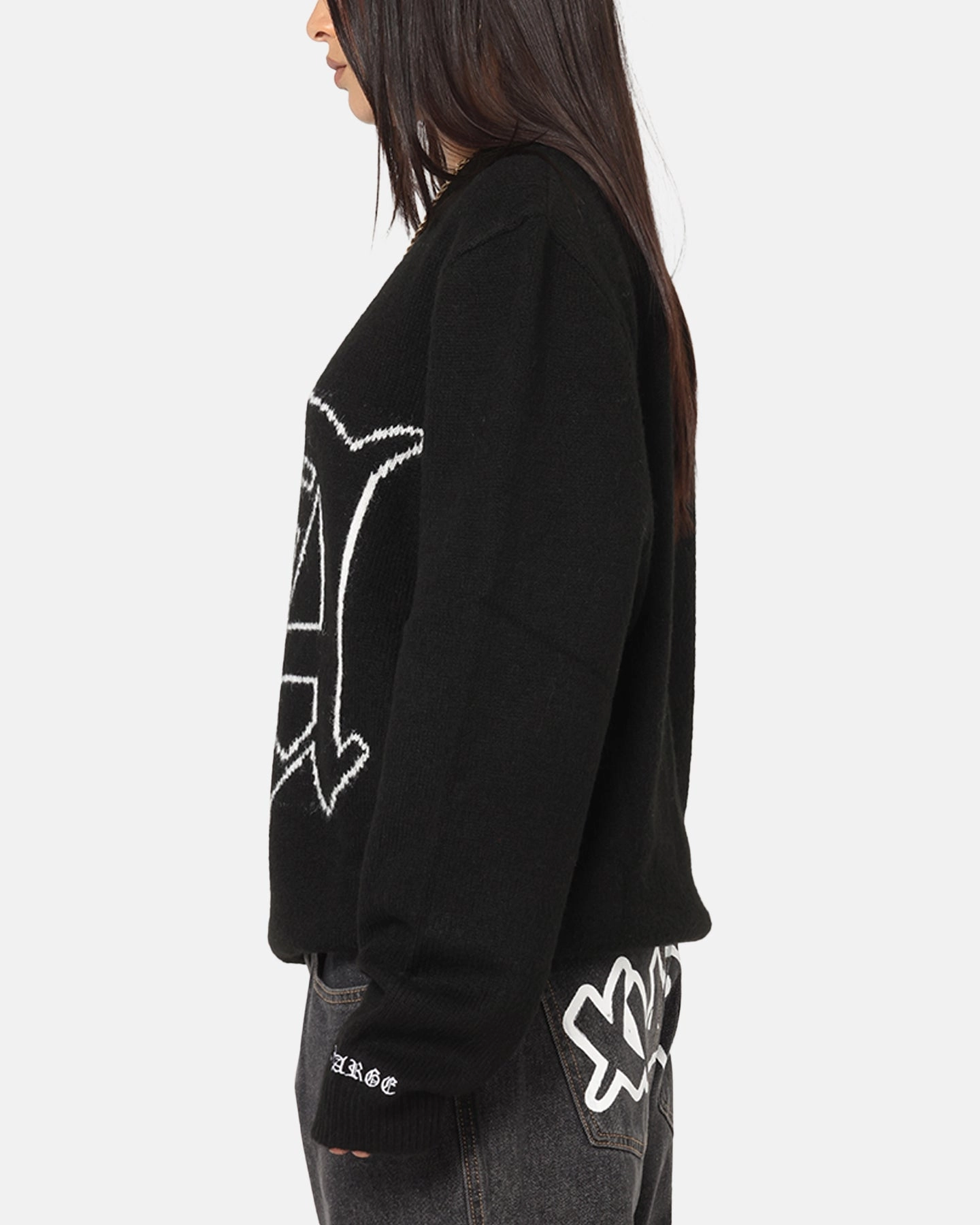 X-LARGE LA Knit Sweater Black Biodegradable Fiber Options