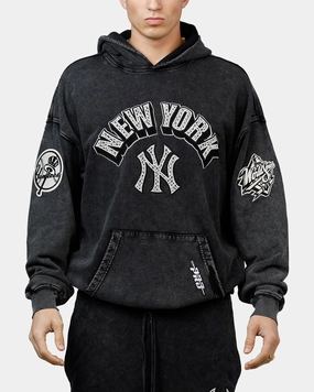 Pro Standard New York Yankees Raffia Hoodie Black Acidwash Notebook