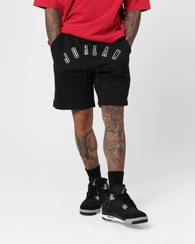 light texture Easy Movement Jordan Flight MVP Fleece Shorts Black/Sail
