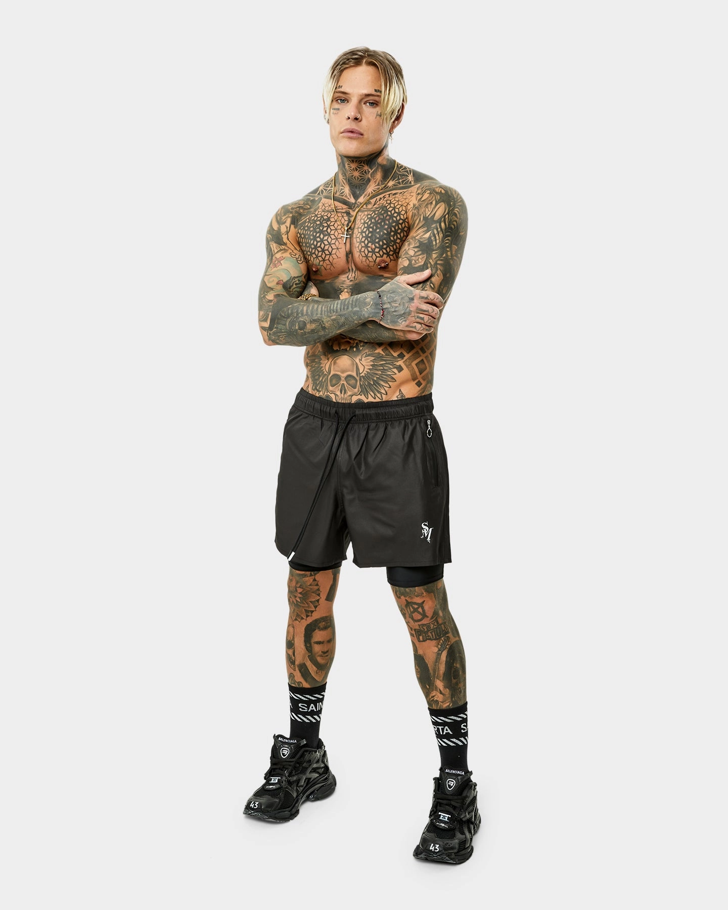 barbecue outfit Saint Morta Icarus Athletic Shorts Black