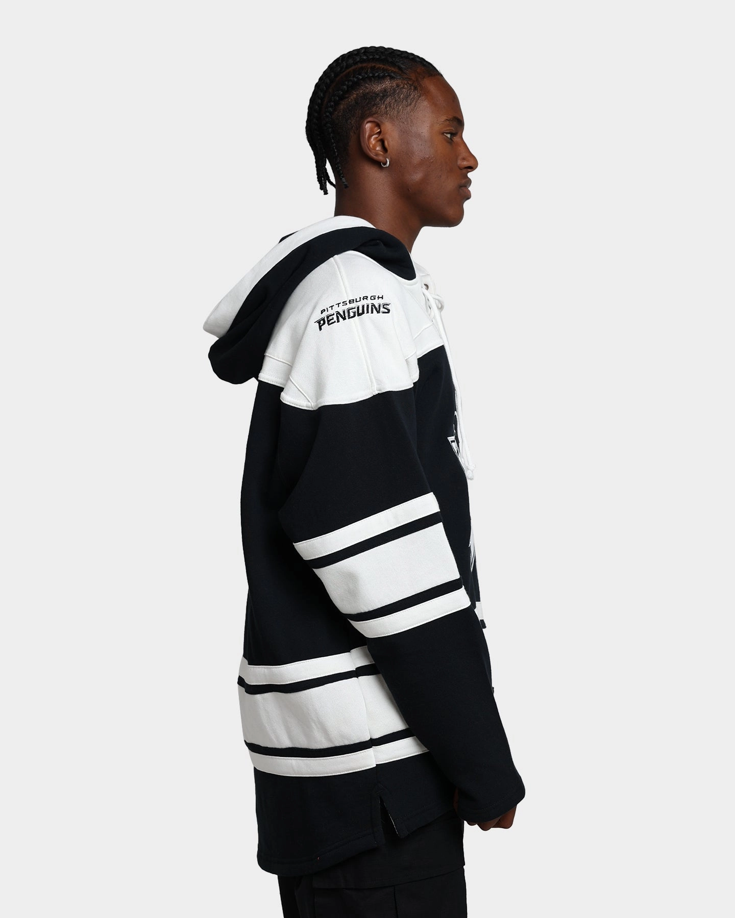 47 Brand Pittsburgh Penguins Superior Lacer Hoodie Jet Black DurableShell