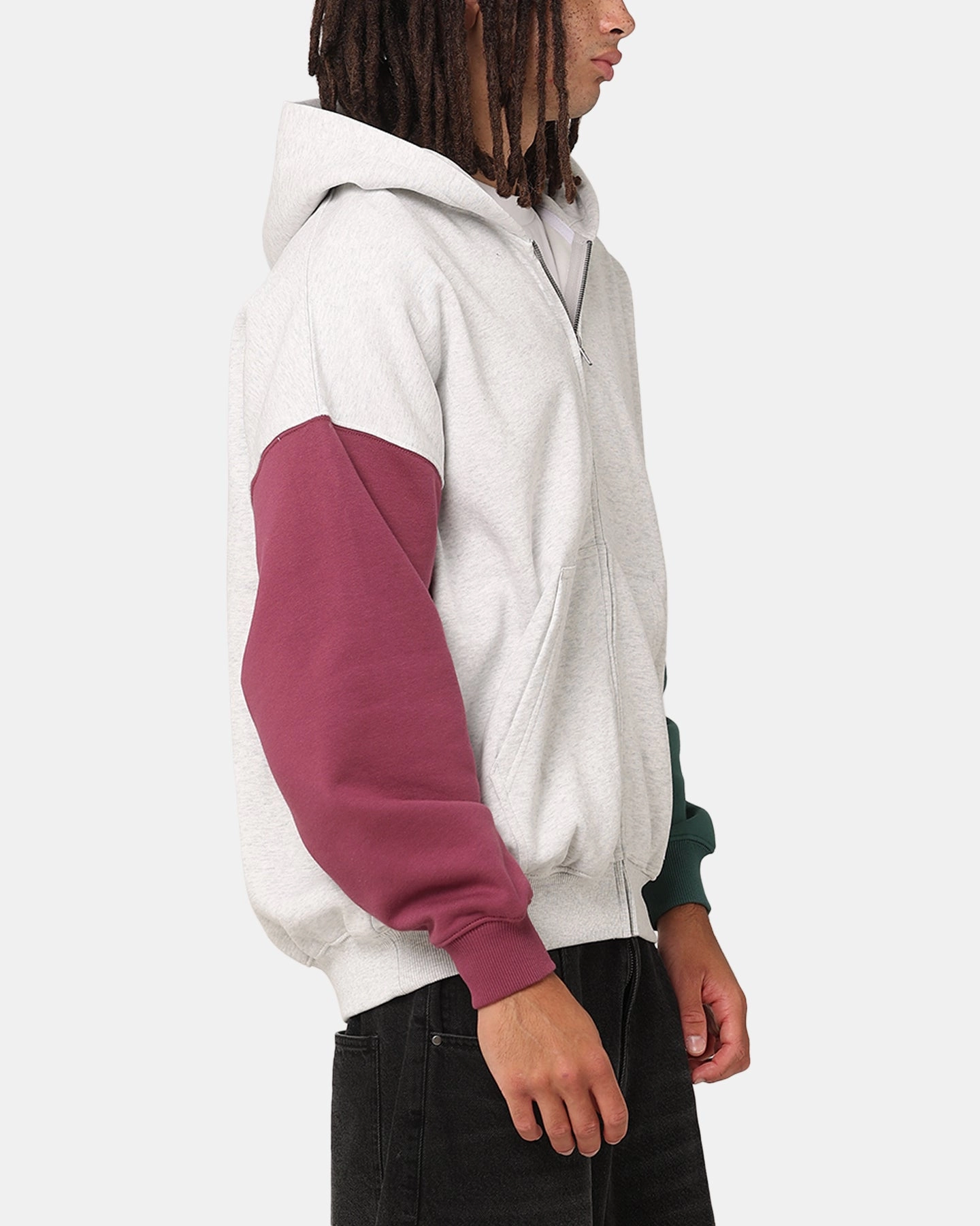 Carre Floral Full Zip Hoodie Multi Non Restrictive Mobility Compression Panels