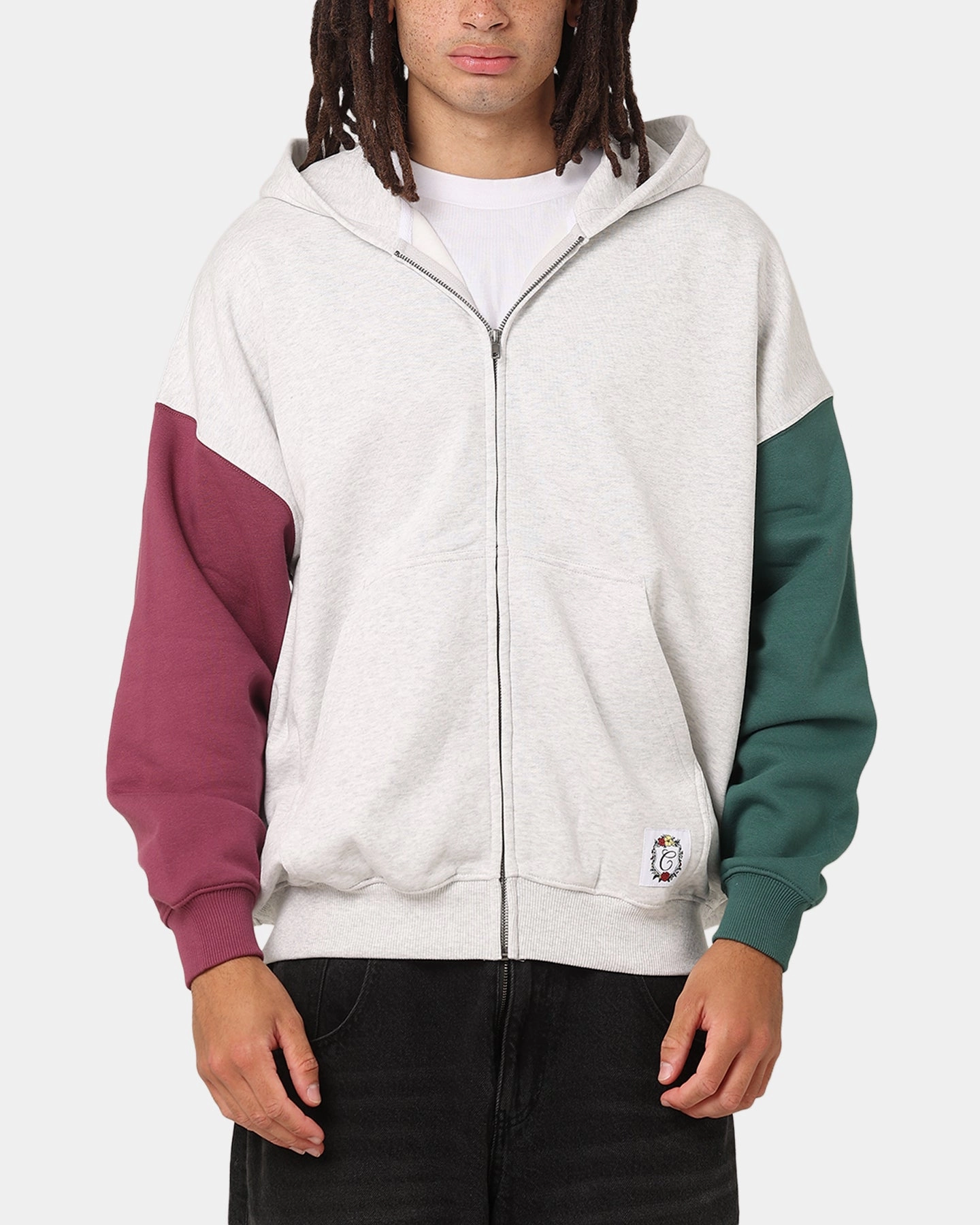 Carre Floral Full Zip Hoodie Multi Learn