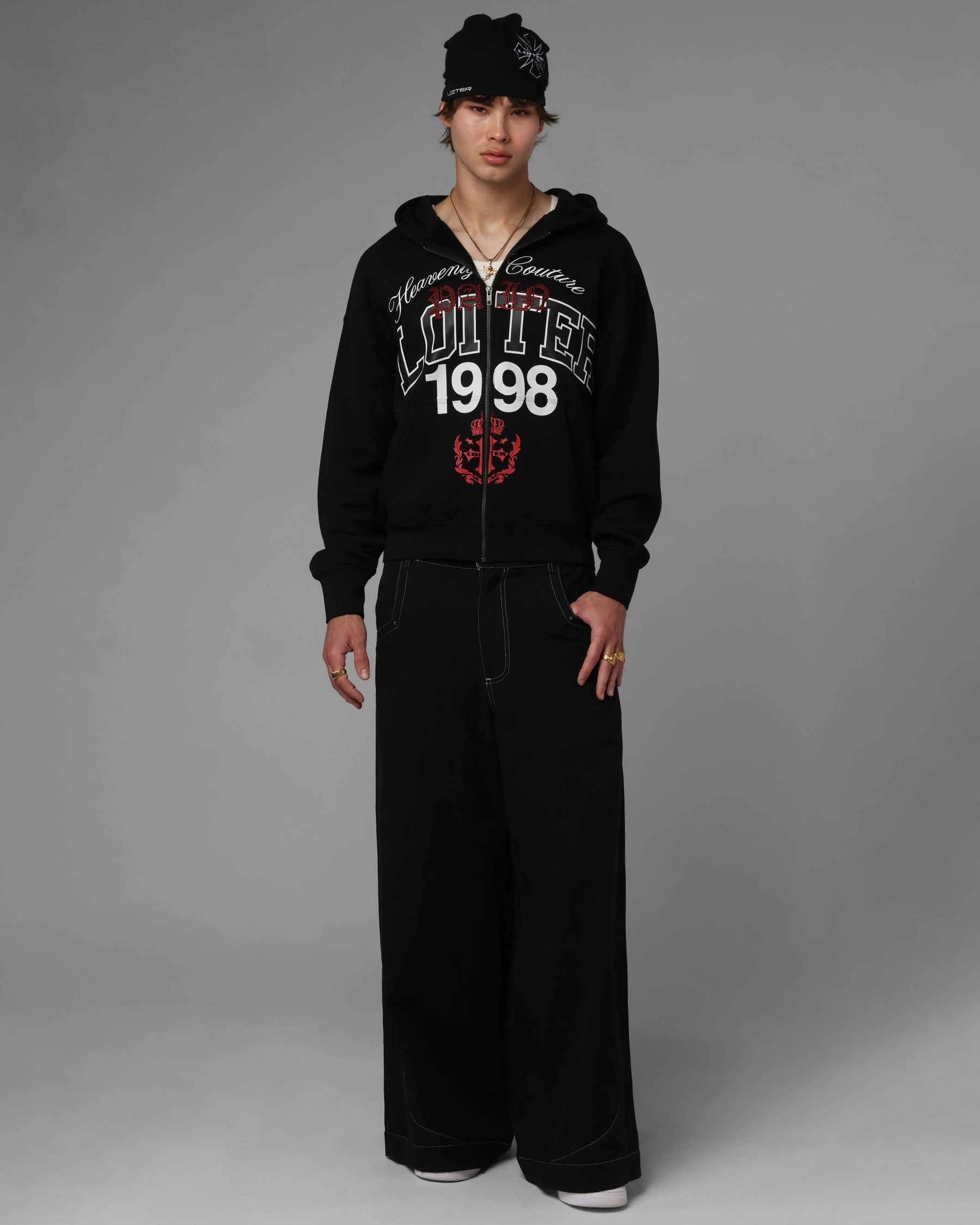 Loiter Drop Out Zip Hoodie Black Layer Ready sailors