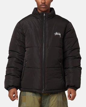 Softshell Fabric Technology Stussy Stock 8 Ball Puffer Jacket Black