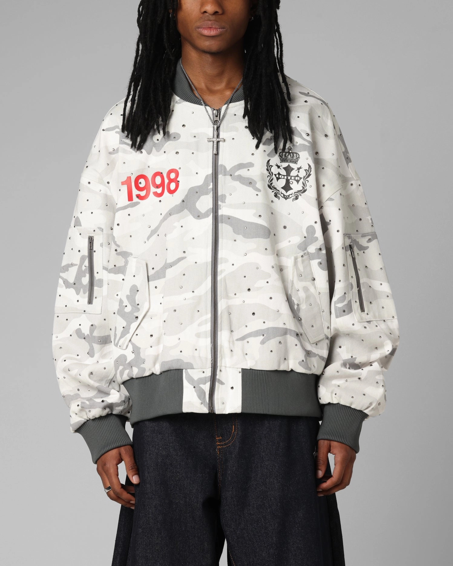 Loiter Hailstorm Bomber Snow Camo Performance Jacket