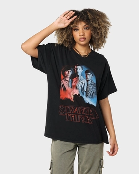 Goat Crew X Stranger Things Beginning Vintage T-Shirt Washed Black long sleeved