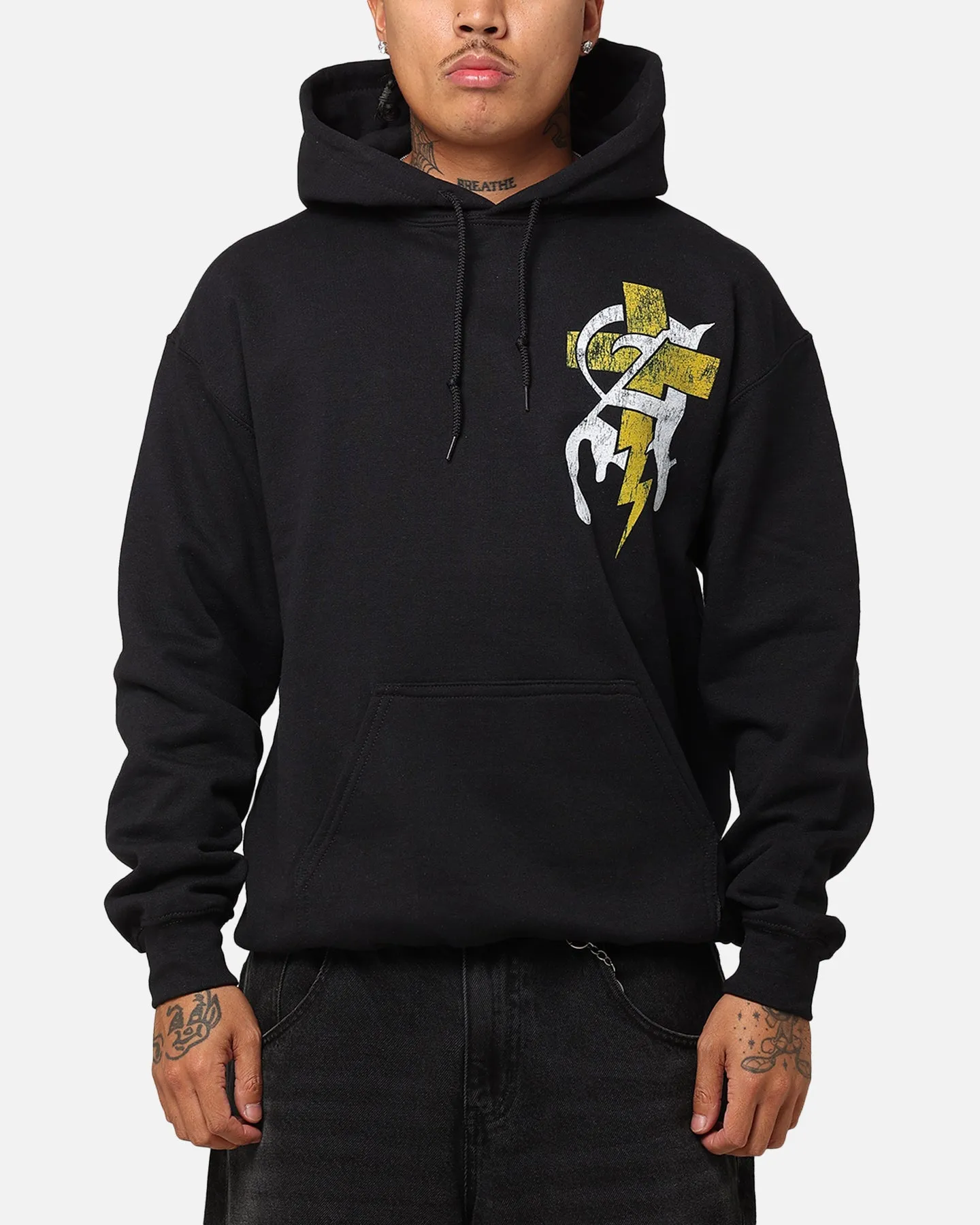 The Anti Order Choas Hoodie Black/Yellow/White cloudy
