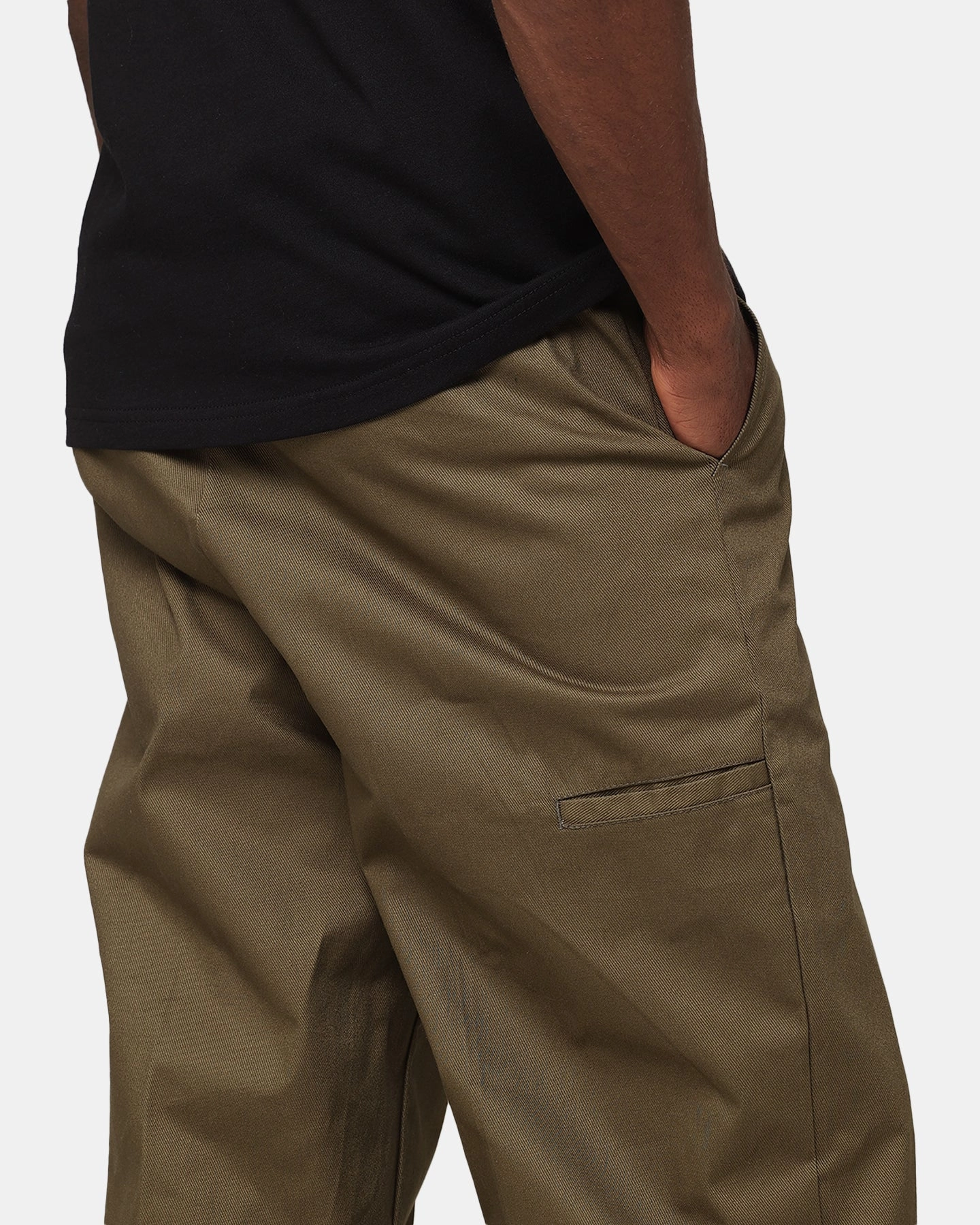 Carre Studio Baggy Pants Khaki Flexible Leg