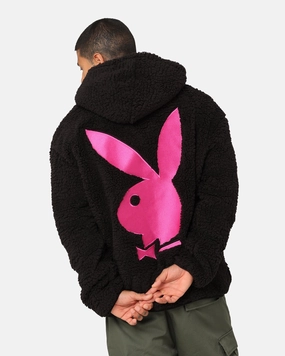 Playboy Bunny O Sherpa Jacket Black polka dotted WaterResistantCoating