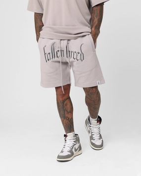 One-of-a-kind Gusseted Crotch Fallen Breed Logo Sweat Shorts Light Grey