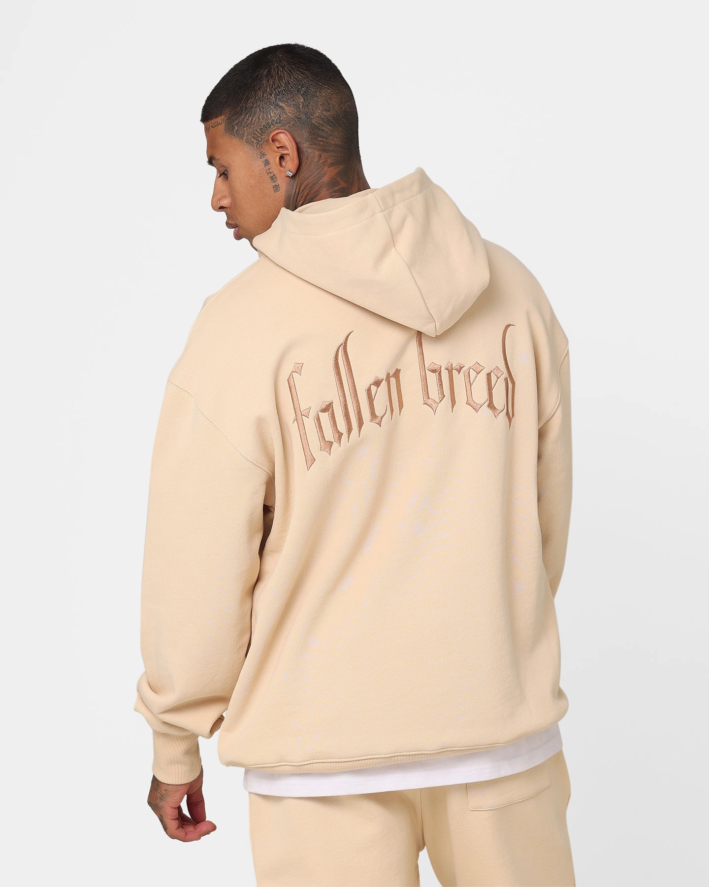 Fallen Breed Signature Logo Hoodie Nude windproof lining Restore