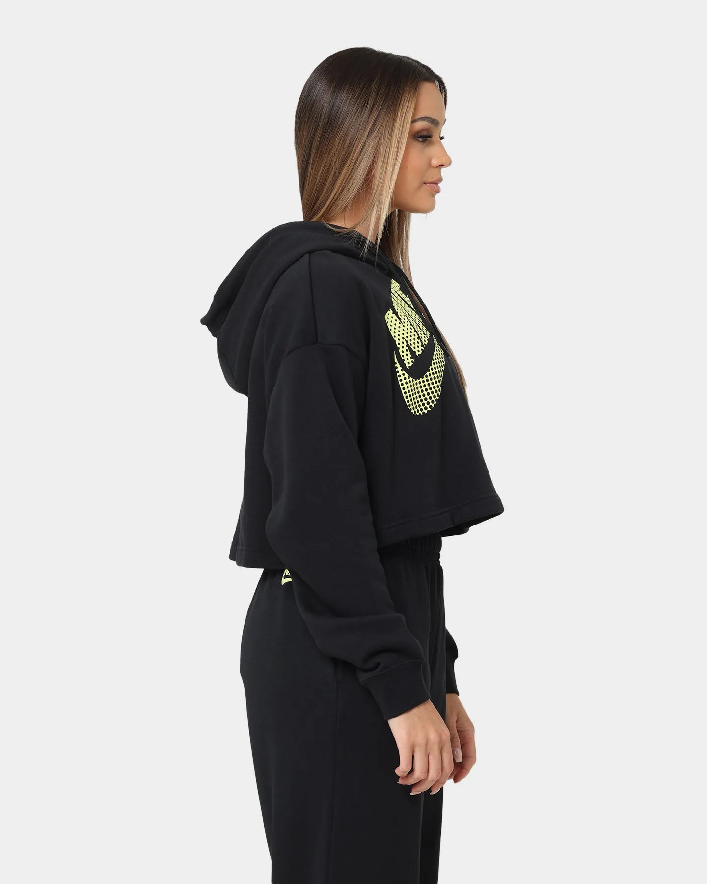 Nike Women's Nike Sportswear Cropped Fleece Dance Hoodie Black Touch