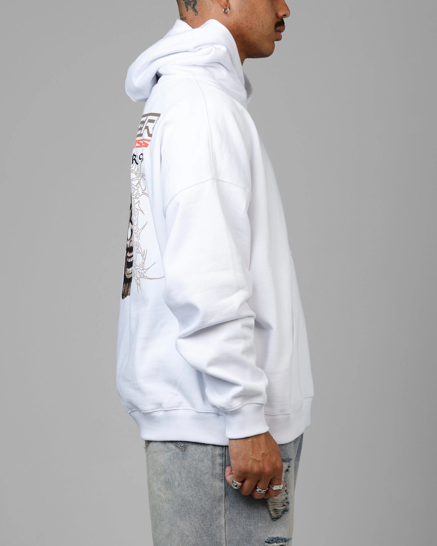 Seasonal Wear Loiter Summer Motocross Premium Hoodie White