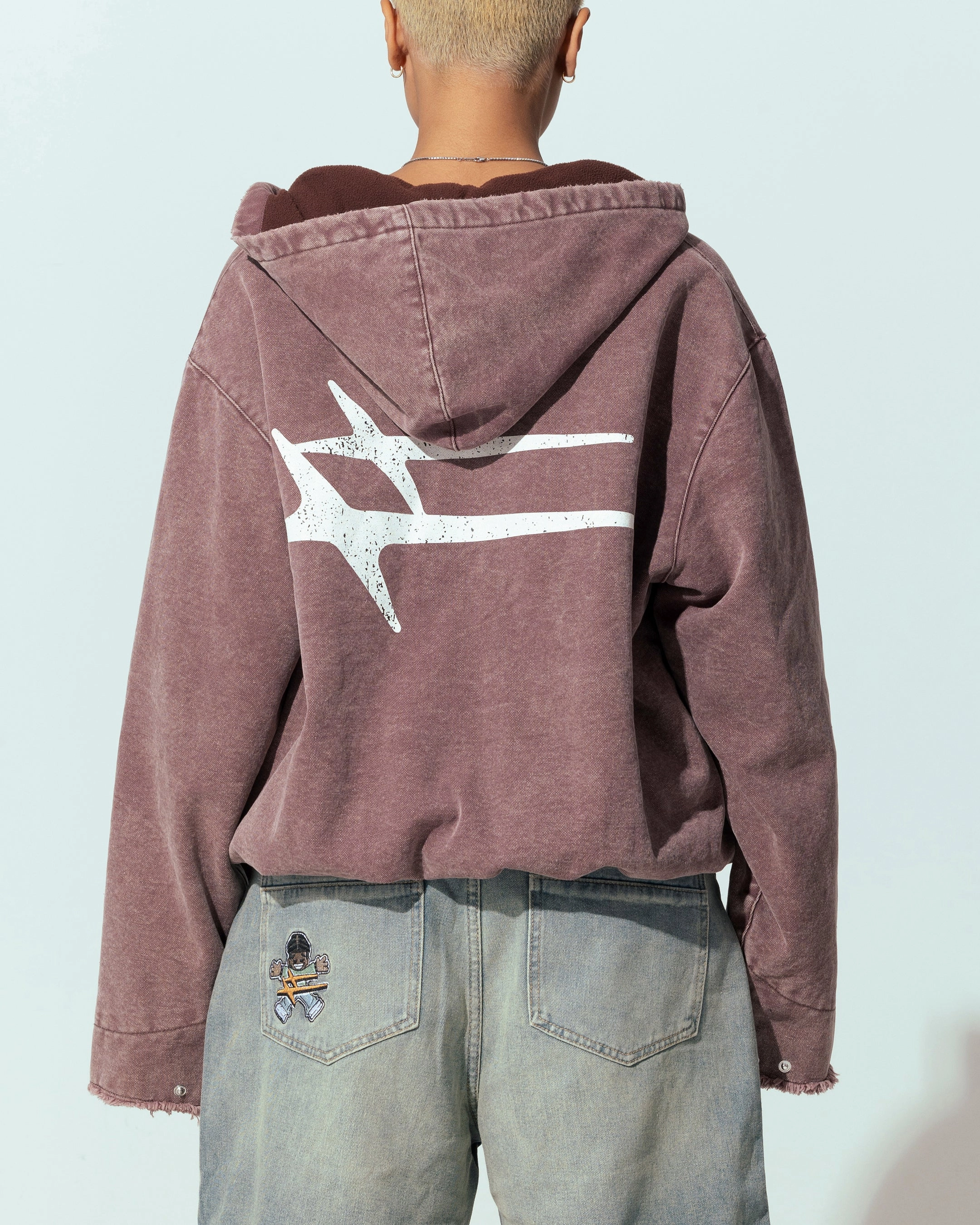 Loiter Workwear Zip Jacket Vintage Burgundy Dance Quick Fit