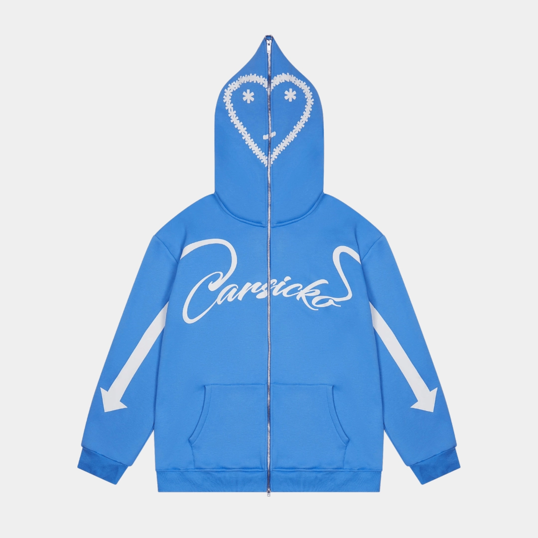 Carsicko Love Spread Zip Up Hoodie - University Blue Accessorizable