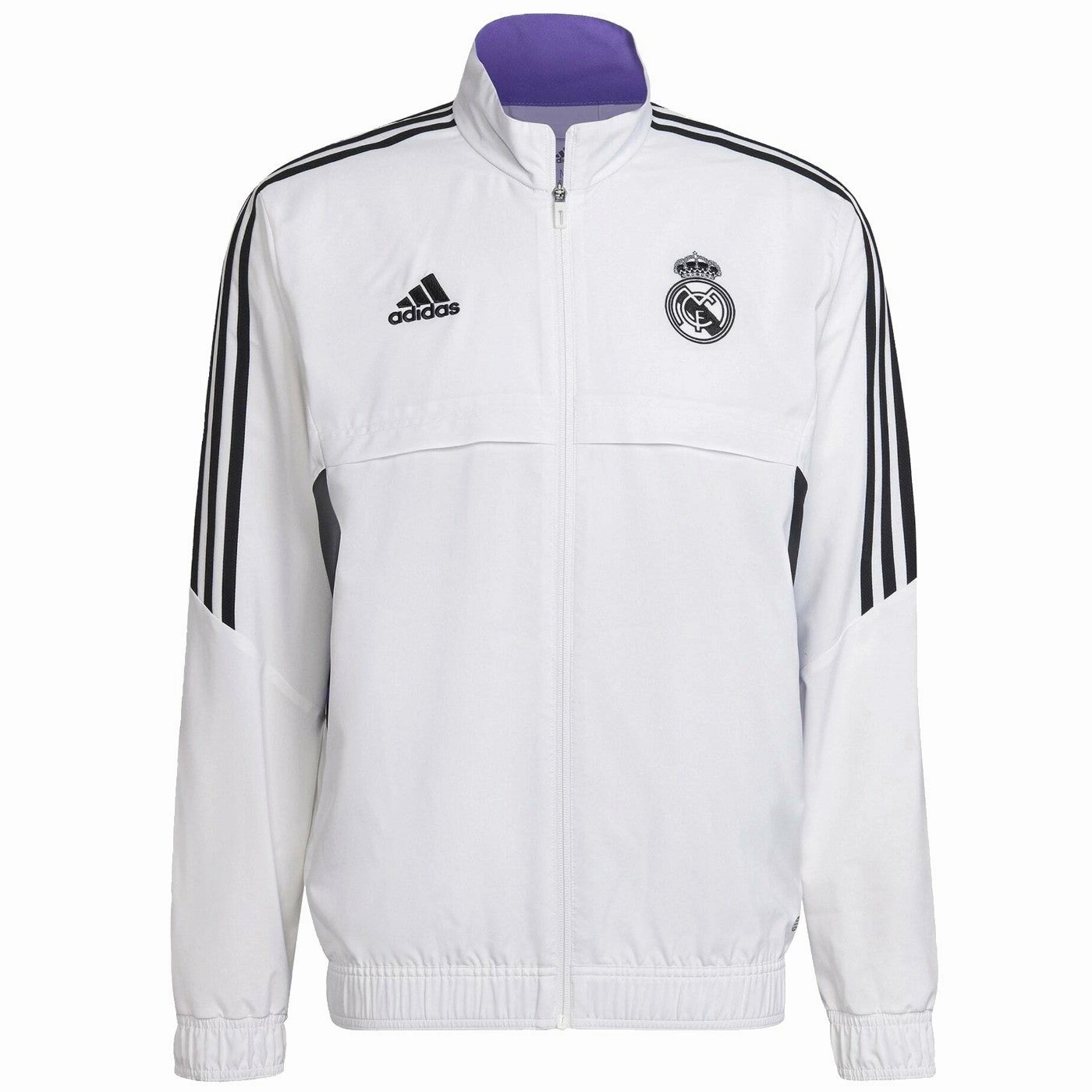 BondedSeamlessConstruction Real Madrid white presentation soccer tracksuit 2022/23 - Adidas