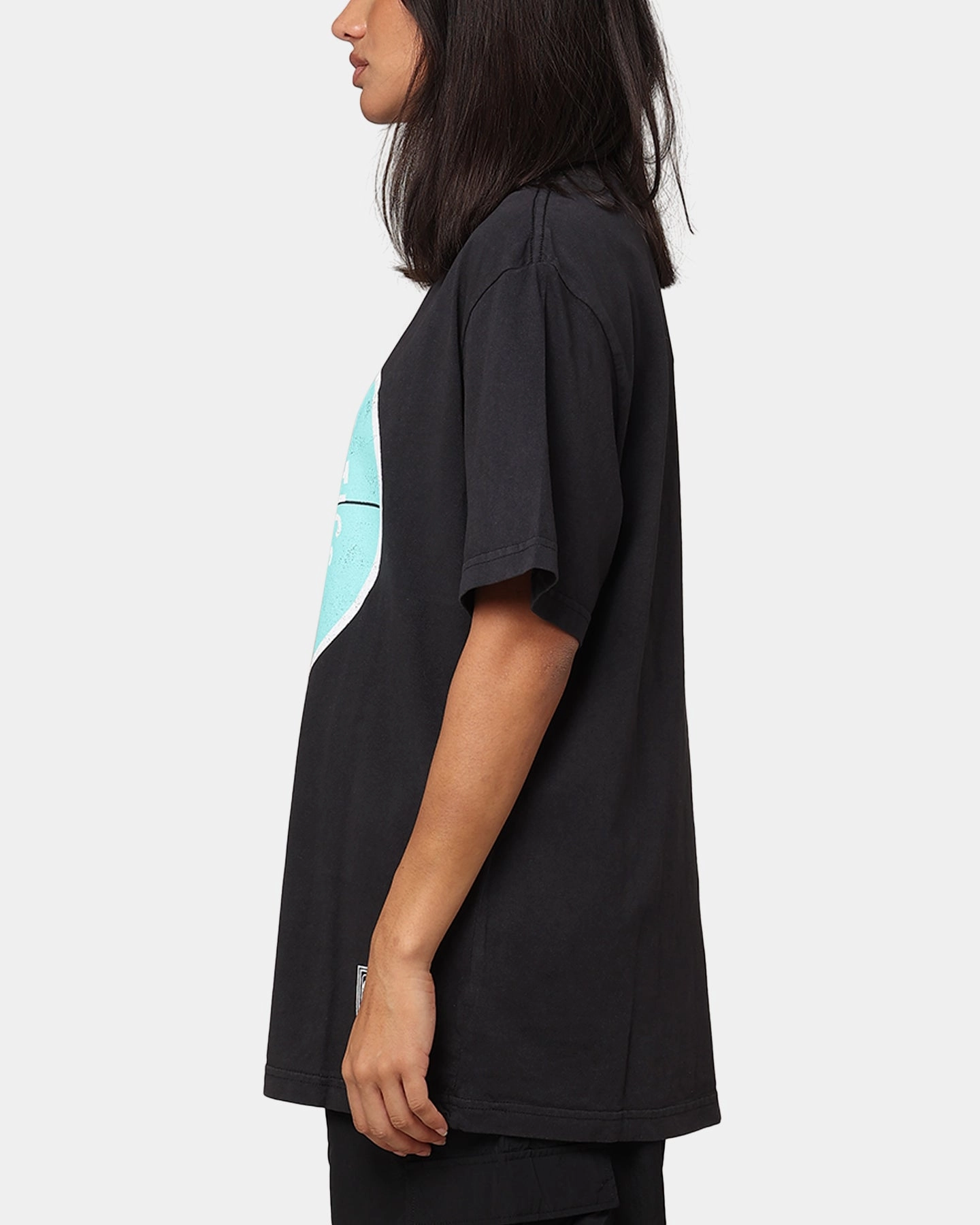 UVProtectionFinish Mitchell & Ness Boston Celtics Ice Blue Logo T-Shirt Faded Black