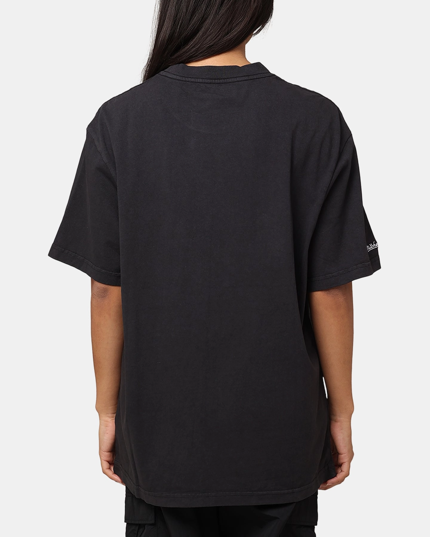 Fade Resistant Print Casual Comfort Wear Mitchell & Ness Boston Celtics Ice Blue Logo T-Shirt Faded Black