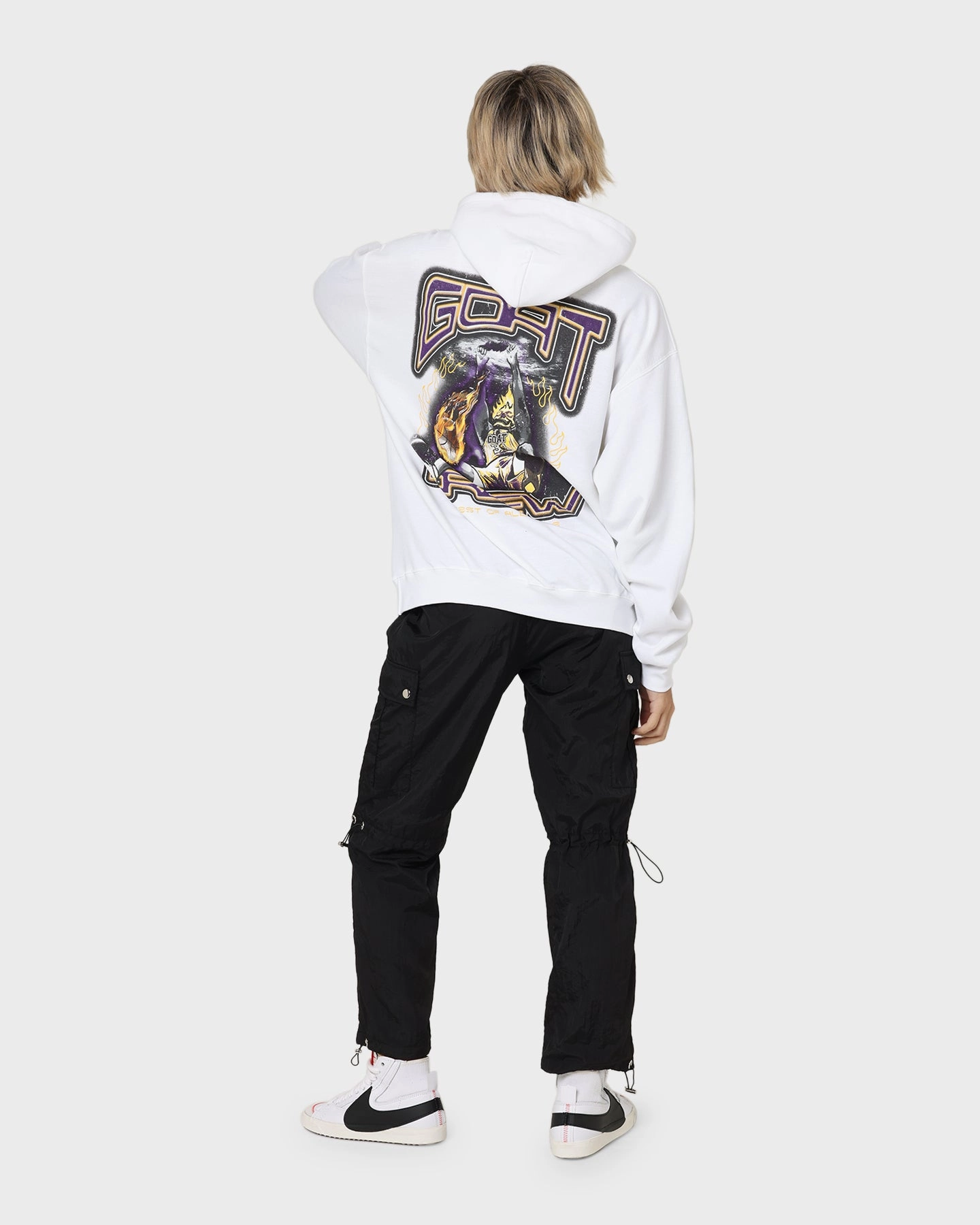 Goat Crew Space Slam Hoodie White Rain Resistant Wild boar like