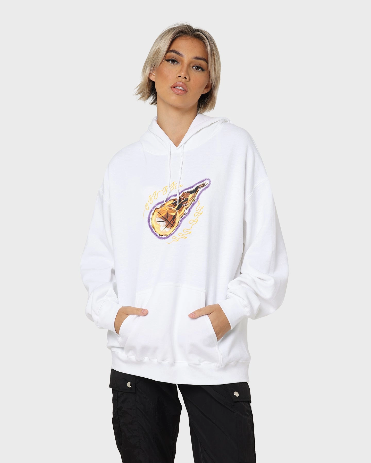 Goat Crew Space Slam Hoodie White sweatshirt material