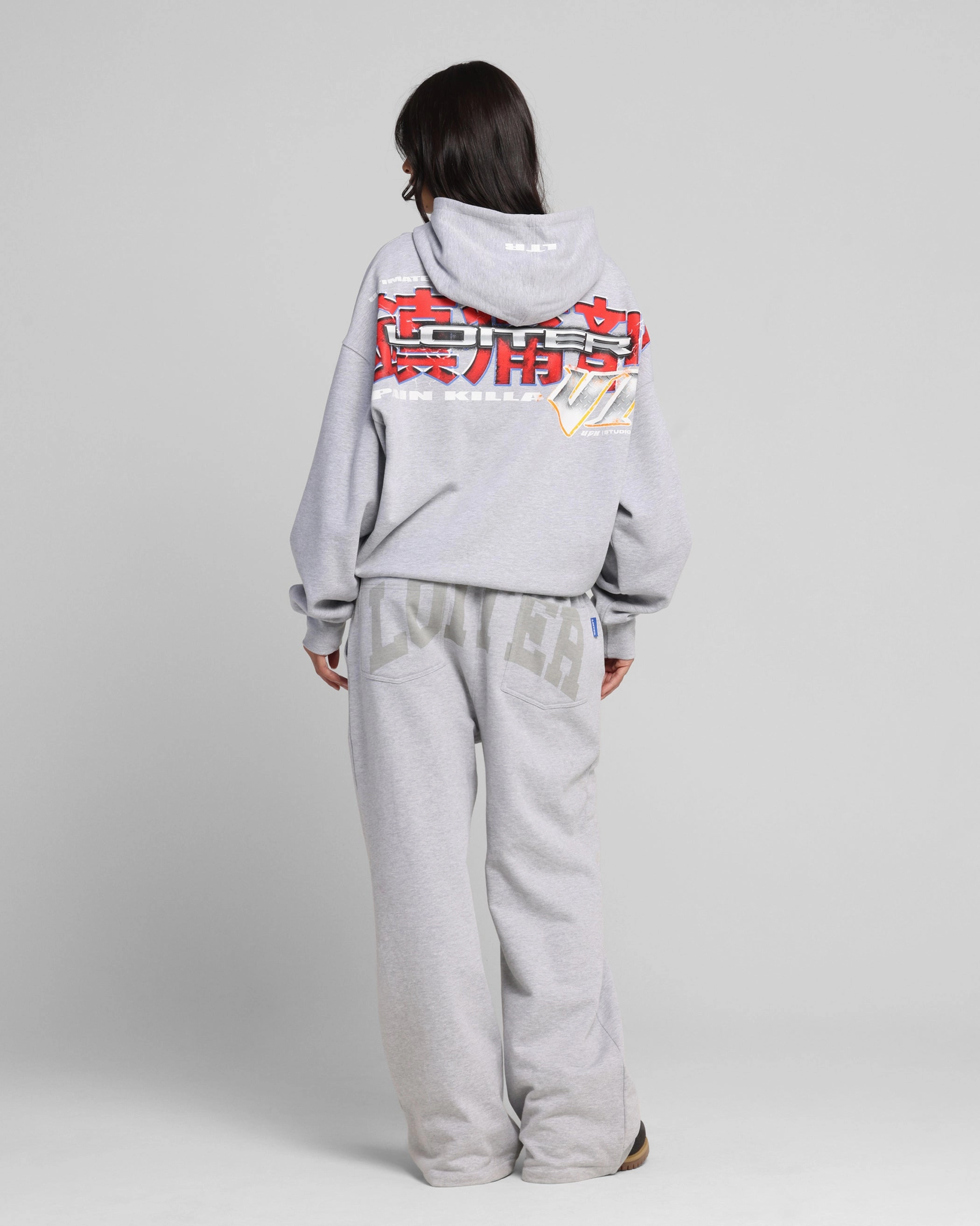 Shape Retention Loiter Fighter Zip Hoodie Grey