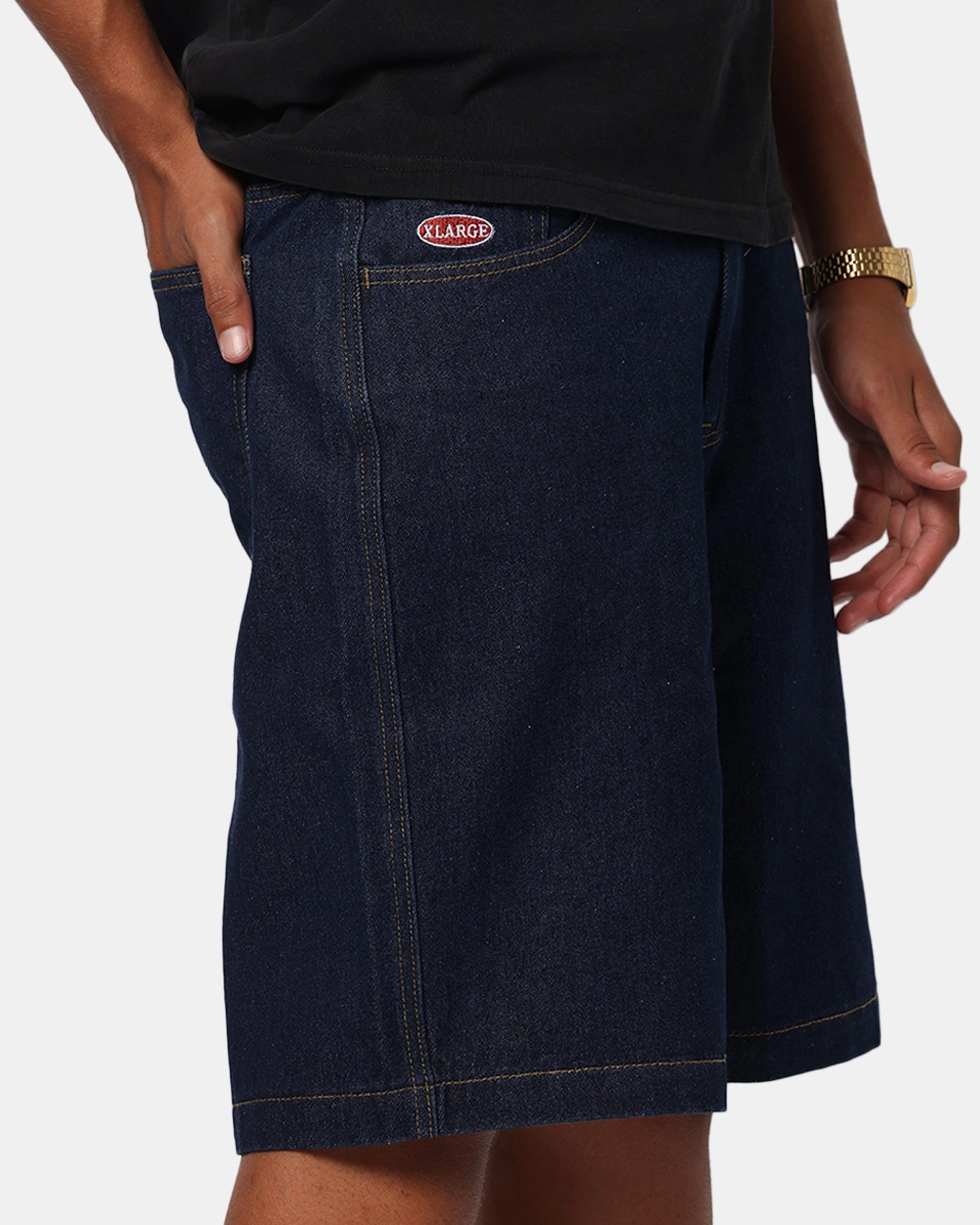 Trendy Design Long Use X-Large Bull Denim 91 Shorts Dark Indigo