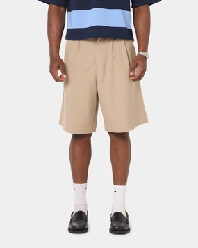 AbrasionResistantFabric WindproofLayer XXIII Baggy Pleated Shorts Tan