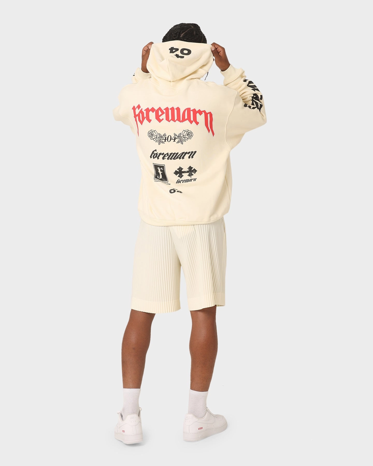 404 Forewarn Hoodie Off White Waterproof Protection