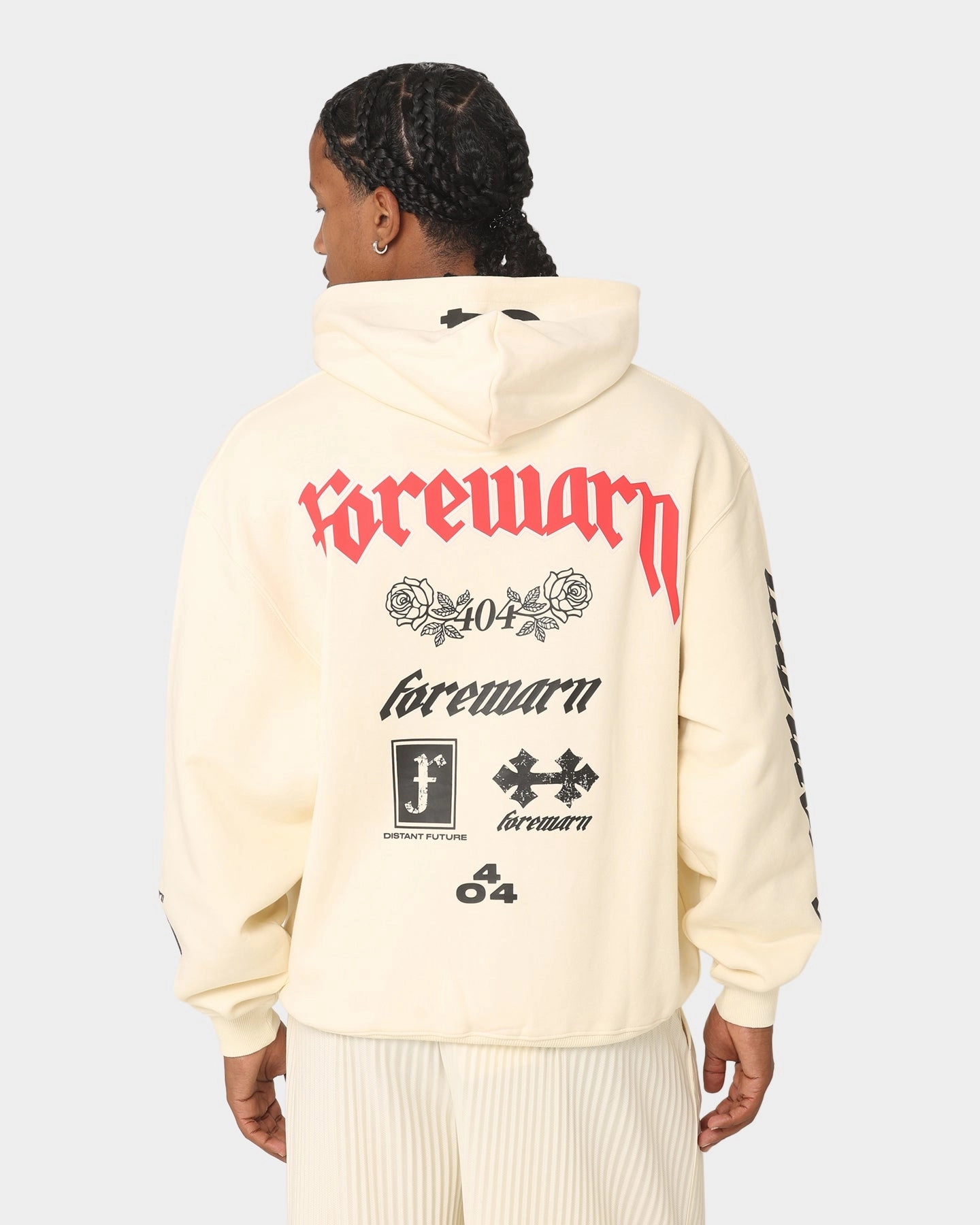 404 Forewarn Hoodie Off White Slim-fit