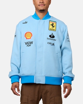 Puma X Scuderia Ferrari Team Miami Grand Prix Varsity Jacket Lazor Blue Connect