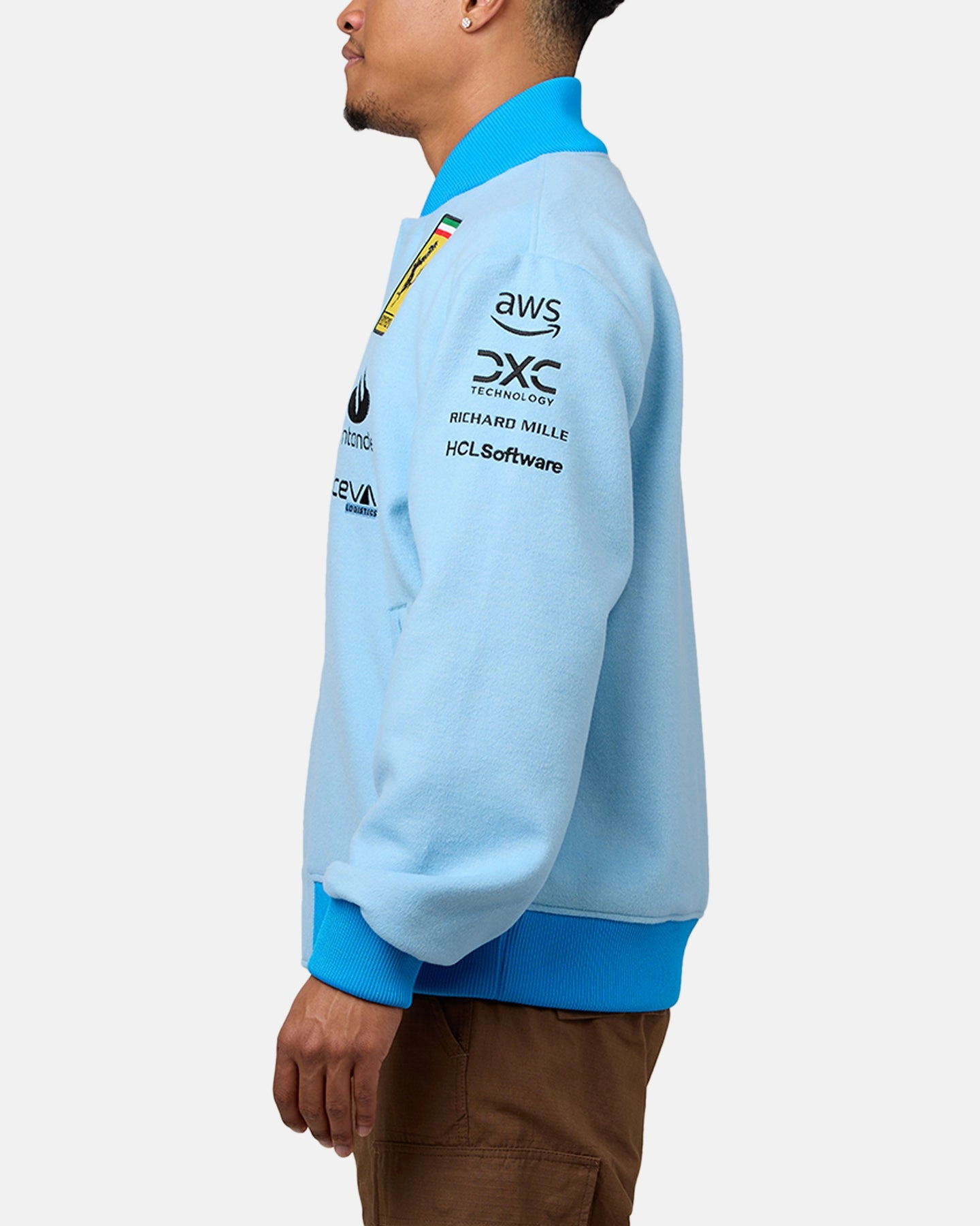 Puma X Scuderia Ferrari Team Miami Grand Prix Varsity Jacket Lazor Blue Chance suitable for runway events